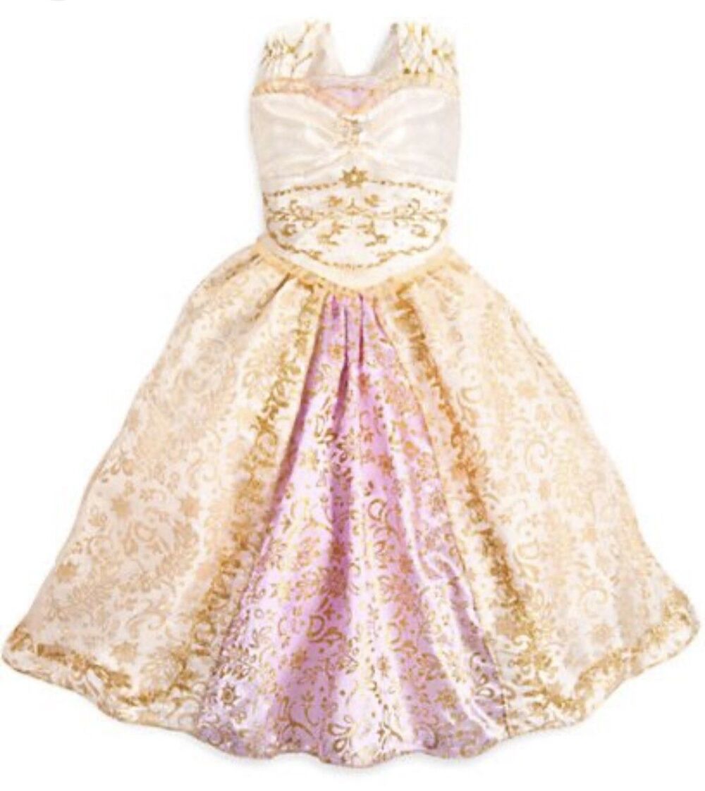 Disney Store Tangled Ever After Rapunzel Wedding Dress Halloween Costume 5/6 NEW